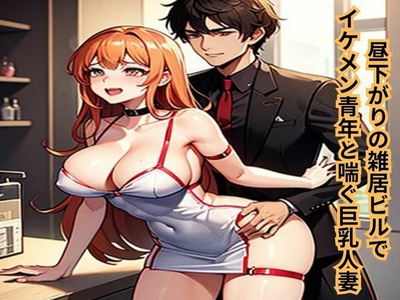 昼下がりの雑居ビルでイケメン青年と喘ぐ巨乳人妻