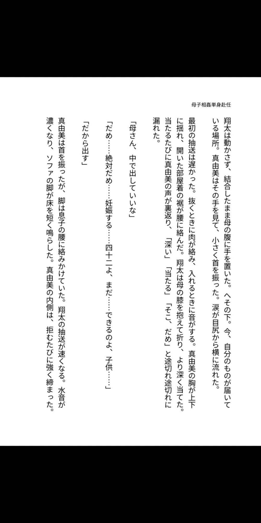 母子相姦――単身赴任の家で、母は息子に孕まされる - サンプル画像 1